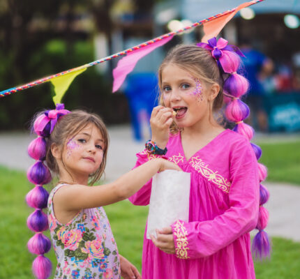 The Bubble Glam Squad can also be booked for fairs, festivals, and carnivals.